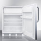 Summit CT66LWSSTBADA Freestanding Ada Compliant Refrigerator-Freezer For General Purpose Use, W/Dual Evaporator Cooling, Cycle Defrost, Lock, Ss Door, Tb Handle, And White Cabinet