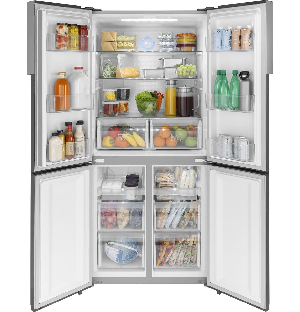 Haier QHE16HYPFS 16.4 Cu. Ft. Quad Door Refrigerator