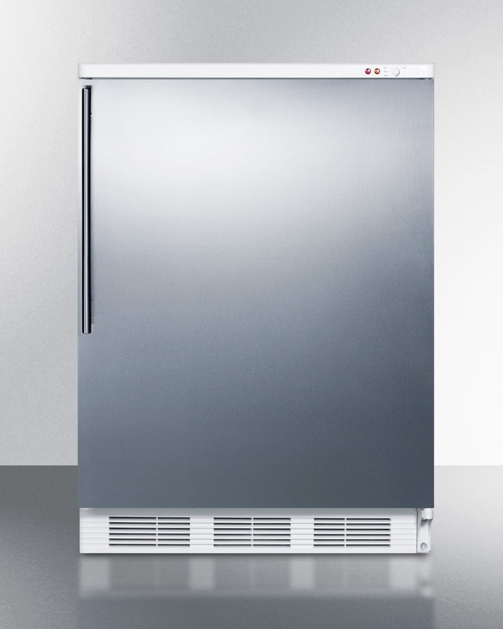Summit VT65M7SSHV Commercial Freestanding Medical All-Freezer Capable Of -25 C Operation, With Stainless Steel Door And Thin Handle