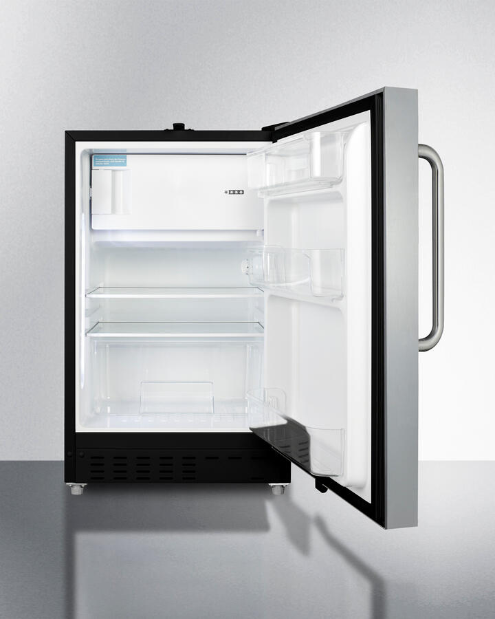 Summit ALRF49BCSS 20" Wide Built-In Refrigerator-Freezer, Ada Compliant