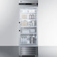 Summit SCR23SSG 23 Cu.Ft. Commercial Reach-In Refrigerator In Complete Stainless Steel With Glass Door