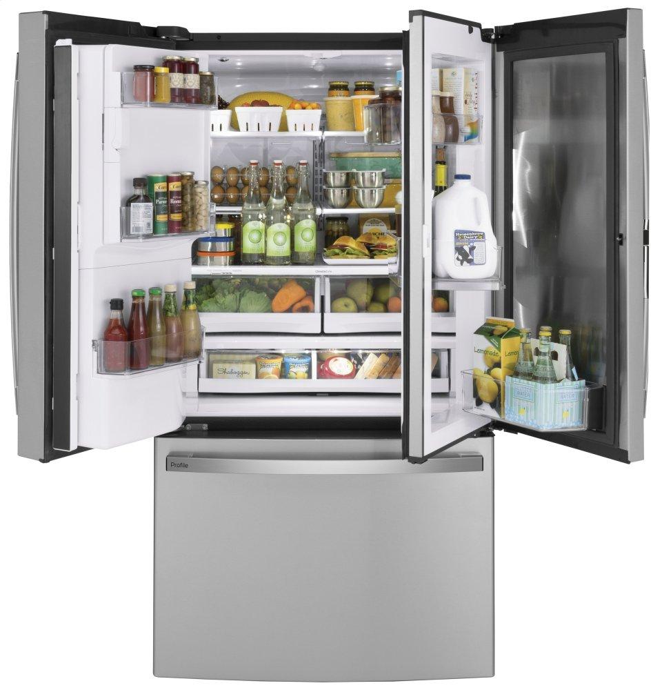 Ge Appliances PFD28KYNFS Ge Profile™ Series 27.7 Cu. Ft. Fingerprint Resistant French-Door Refrigerator With Door In Door And Hands-Free Autofill