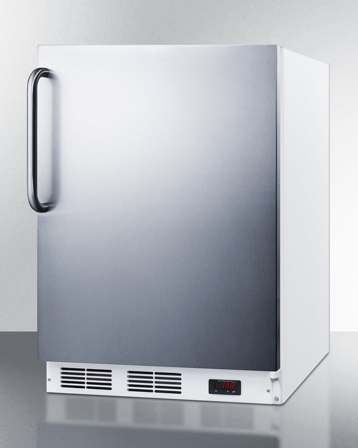 Summit VT65M7BISSTBADA Ada Compliant Commercial Built-In Medical All-Freezer Capable Of -25 C Operation, With Wrapped Stainless Steel Door And Towel Bar Handle