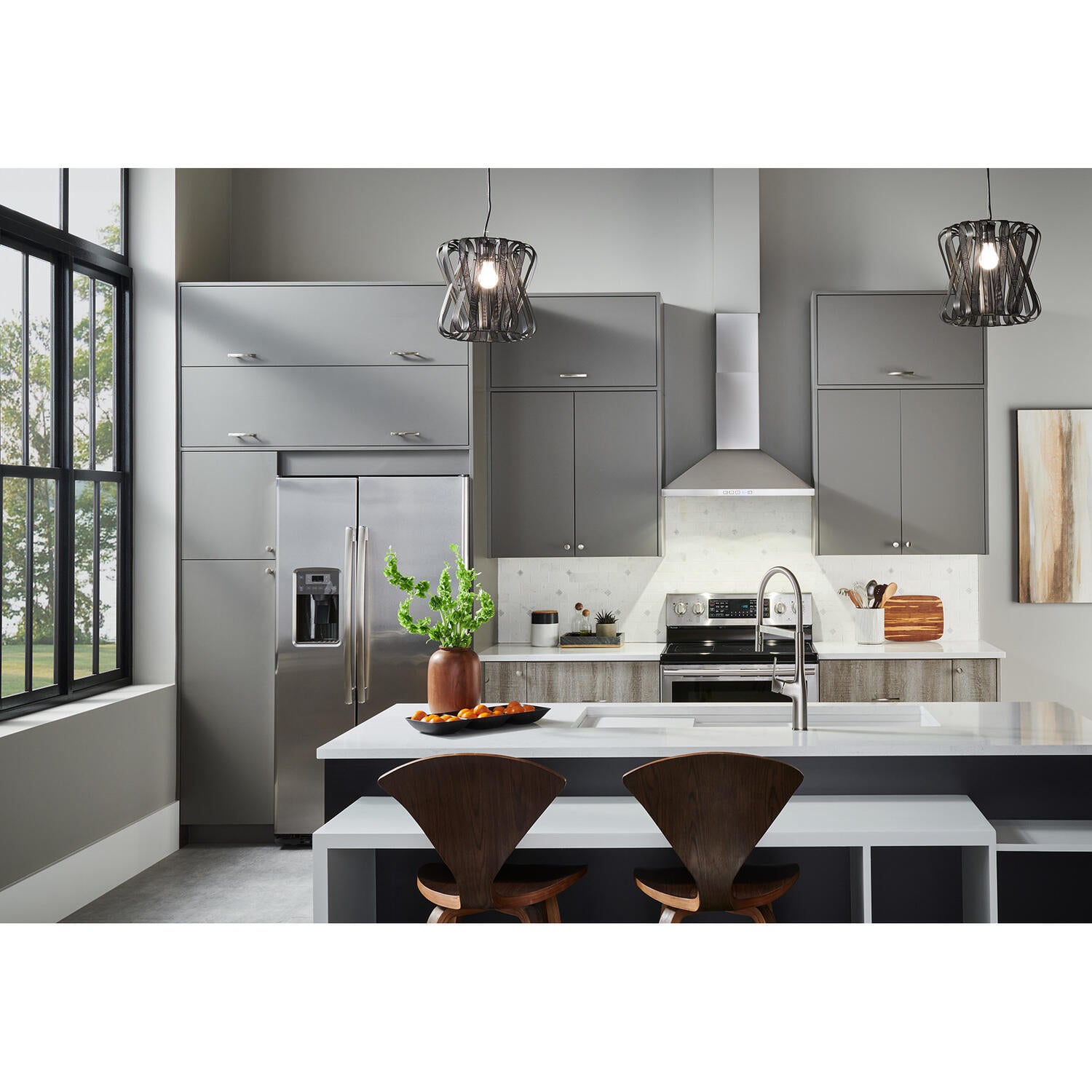 Broan BWP2366SS Broan® 36-Inch Convertible Wall-Mount Pyramidal Chimney Range Hood, 630 Max Cfm, Stainless Steel