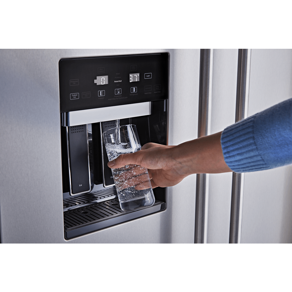 Kitchenaid KBSD708MPS 29.4 Cu. Ft. 48" Built-In Side-By-Side Refrigerator With Ice And Water Dispenser