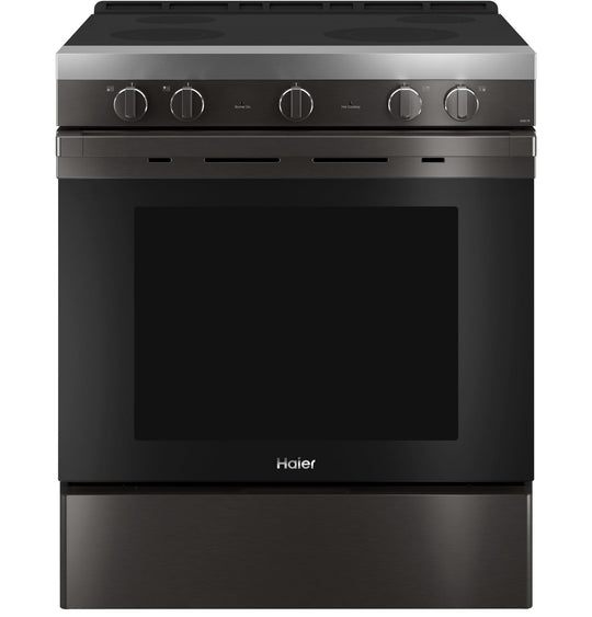 Haier QSS740BNTS 30" Smart Slide-In Electric Range With Convection