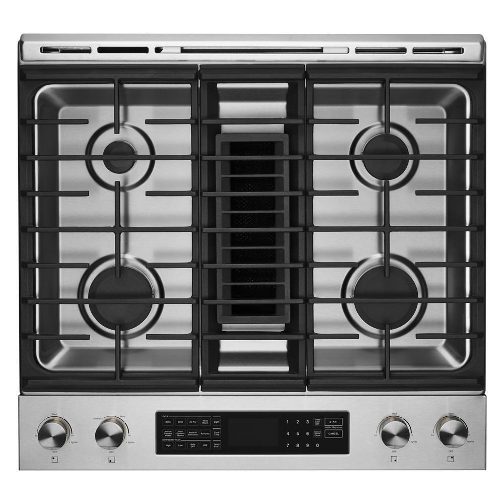 Jennair JDS1750ML 30" Dual-Fuel Downdraft Slide-In Range