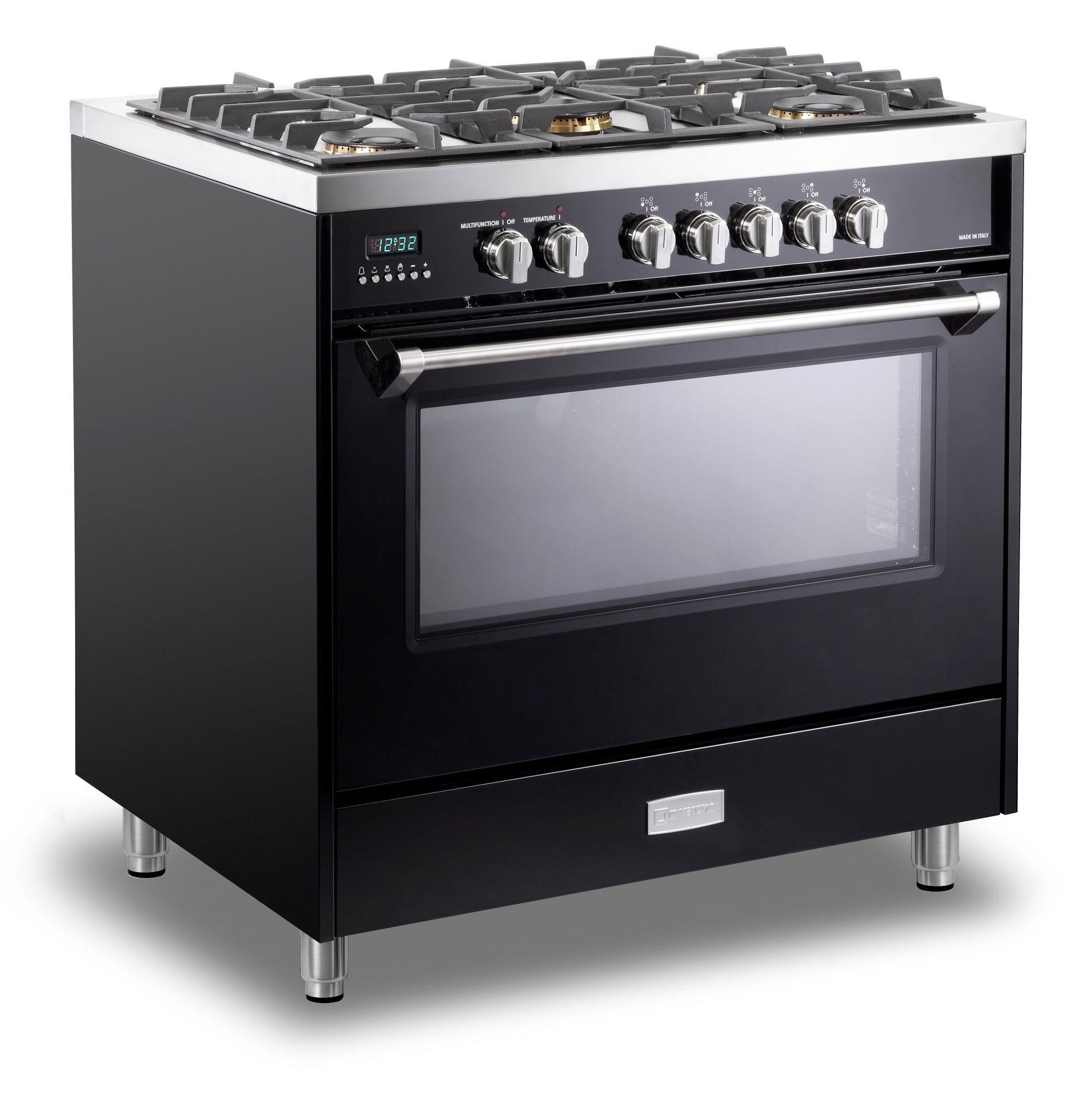 Verona VDFSGE365GB Gloss Black 36" Dual Fuel - Designer Series