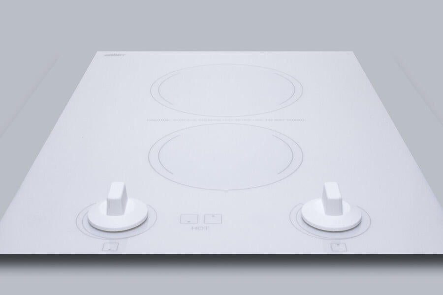 Summit CREK2W 15" Wide 230V 2-Burner Radiant Cooktop