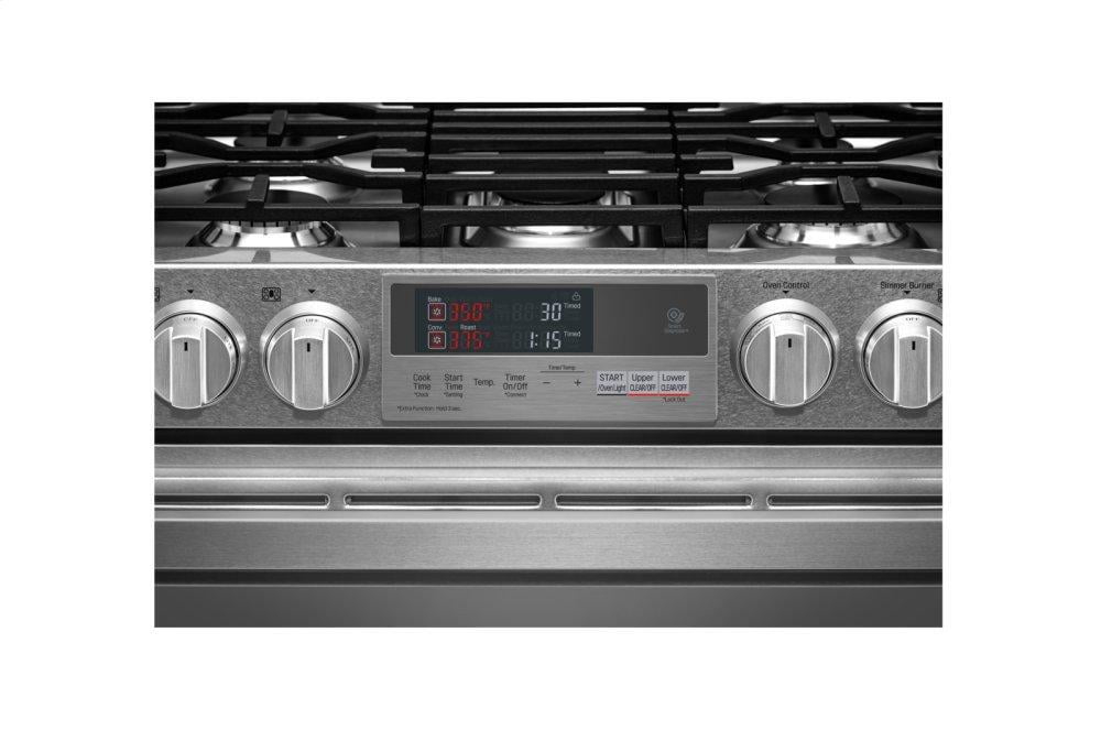 Lg LUTD4919SN Lg Signature 7.3 Cu.Ft. Smart Wi-Fi Enabled Dual Fuel Double Oven Range With Probake Convection®