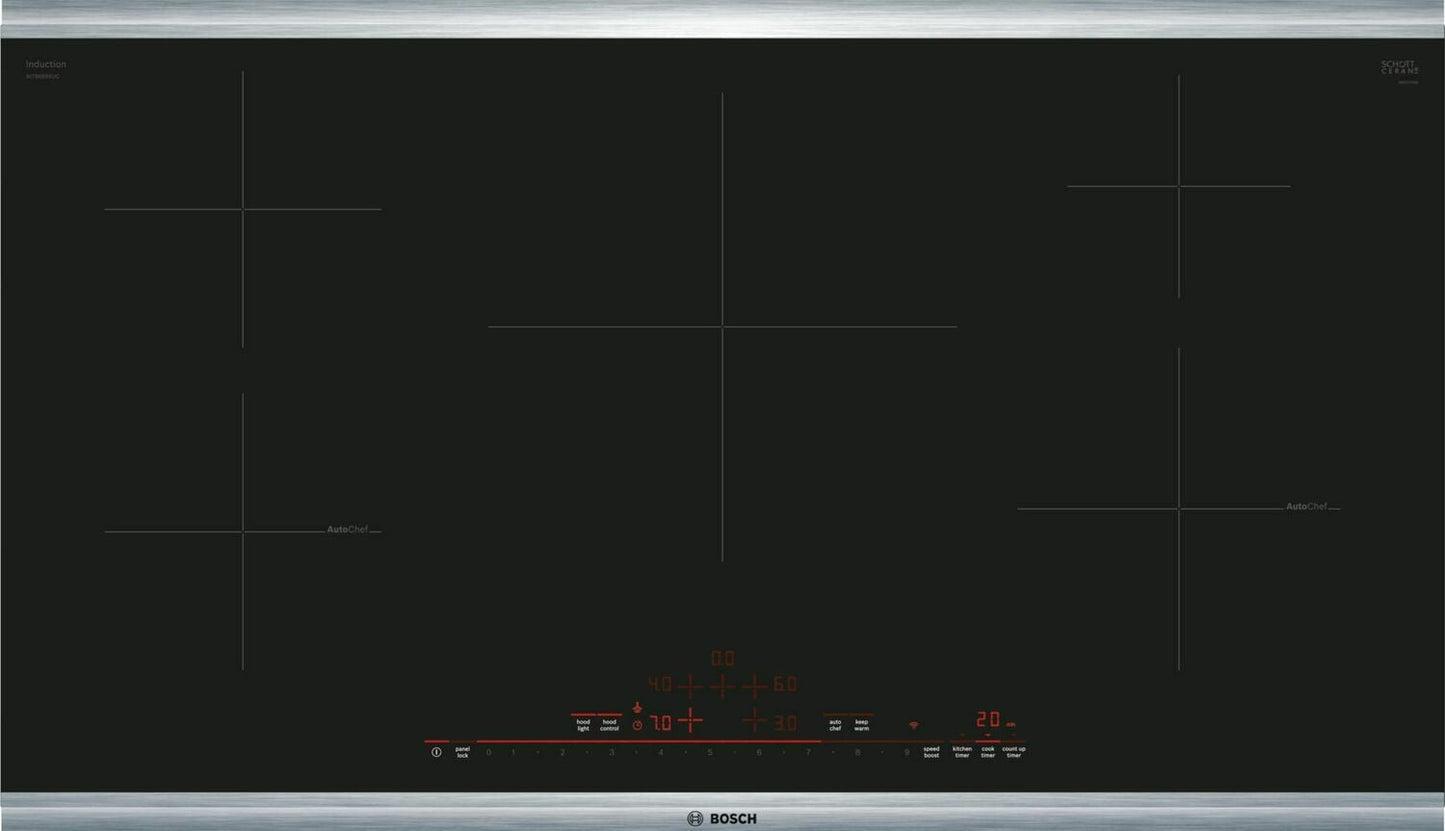 Bosch NIT8669SUC 800 Series Induction Cooktop 36'' Black Nit8669Suc