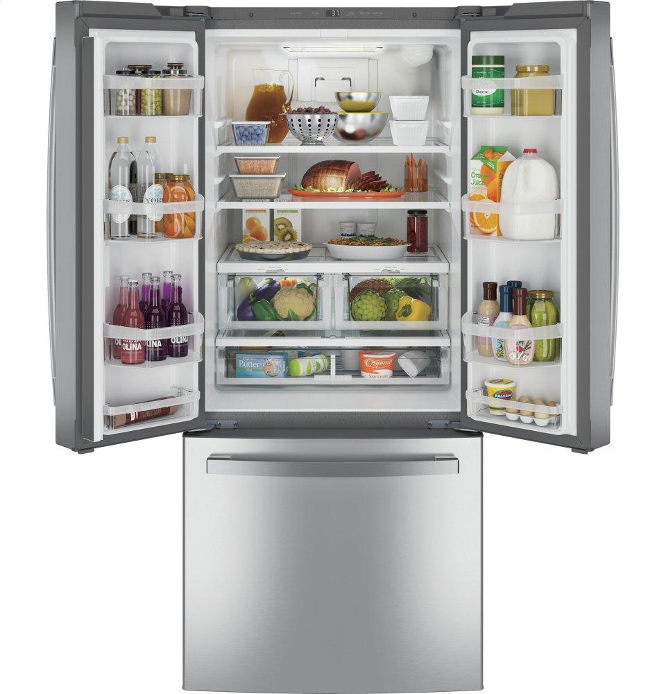 Ge Appliances GNE21FSKSS Ge® Energy Star® 20.8 Cu. Ft. French-Door Refrigerator
