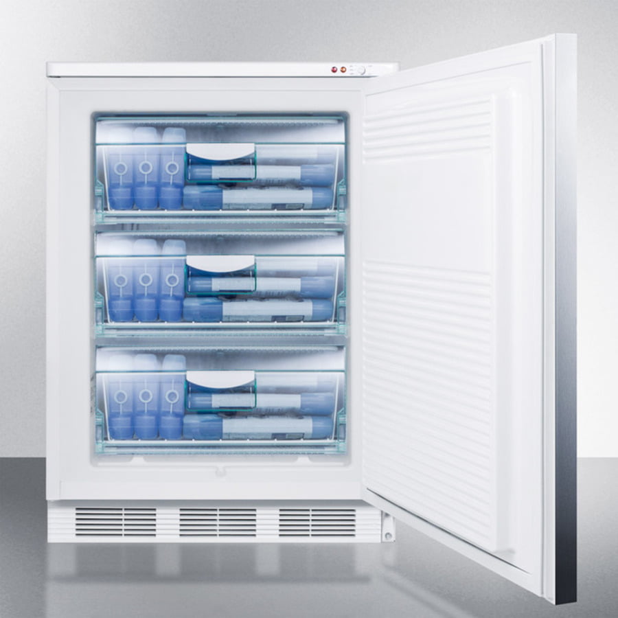 Summit VT65ML7BISSHH Commercial Built-In Medical All-Freezer Capable Of -25 C Operation, With Front Lock, Wrapped Stainless Steel Door And Horizontal Handle