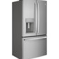 Ge Appliances PYE22KYNFS Ge Profile™ Series Energy Star® 22.1 Cu. Ft. Counter-Depth Fingerprint Resistant French-Door Refrigerator With Hands-Free Autofill