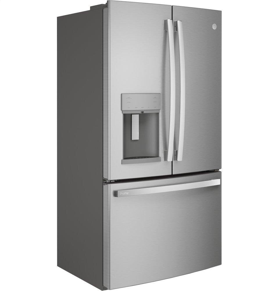 Ge Appliances PYE22KYNFS Ge Profile™ Series Energy Star® 22.1 Cu. Ft. Counter-Depth Fingerprint Resistant French-Door Refrigerator With Hands-Free Autofill