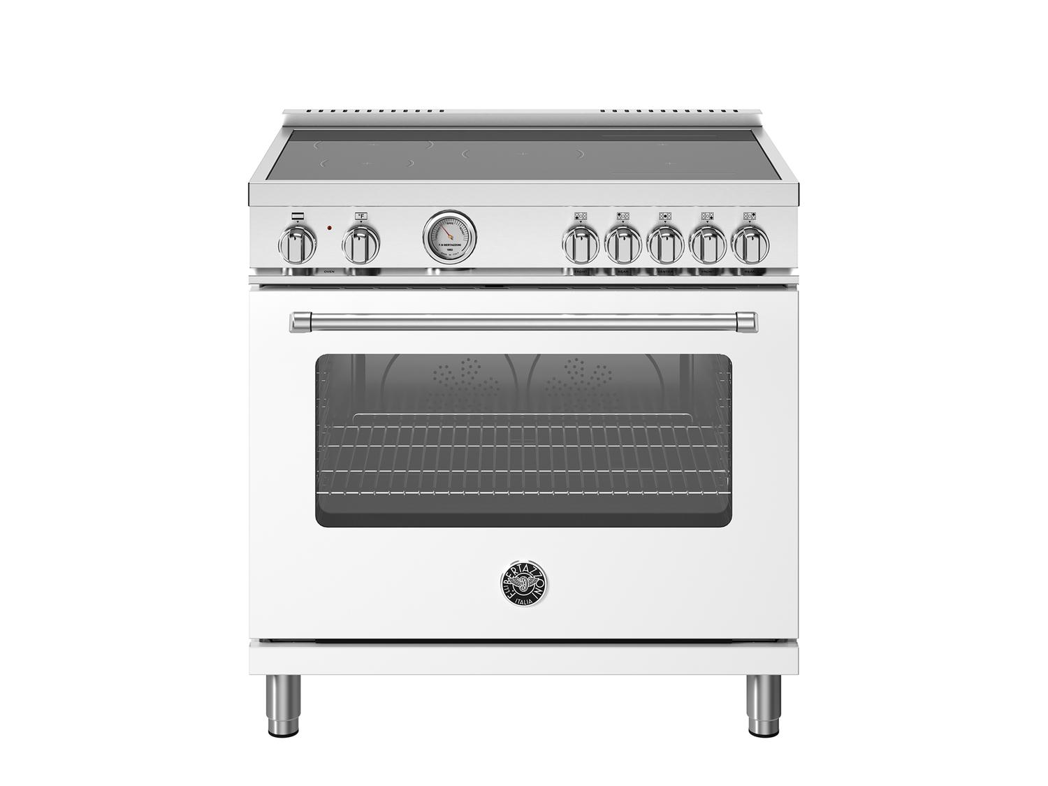 Bertazzoni MAS365INMBIV 36 Inch Induction Range, 5 Heating Zones, Electric Oven Bianco Matt