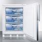 Summit VT65MLBIFR Built-In Undercounter Medical All-Freezer Capable Of -25 C Operation; White Exterior With Lock And Stainless Steel Door Frame To Accept Custom Panels