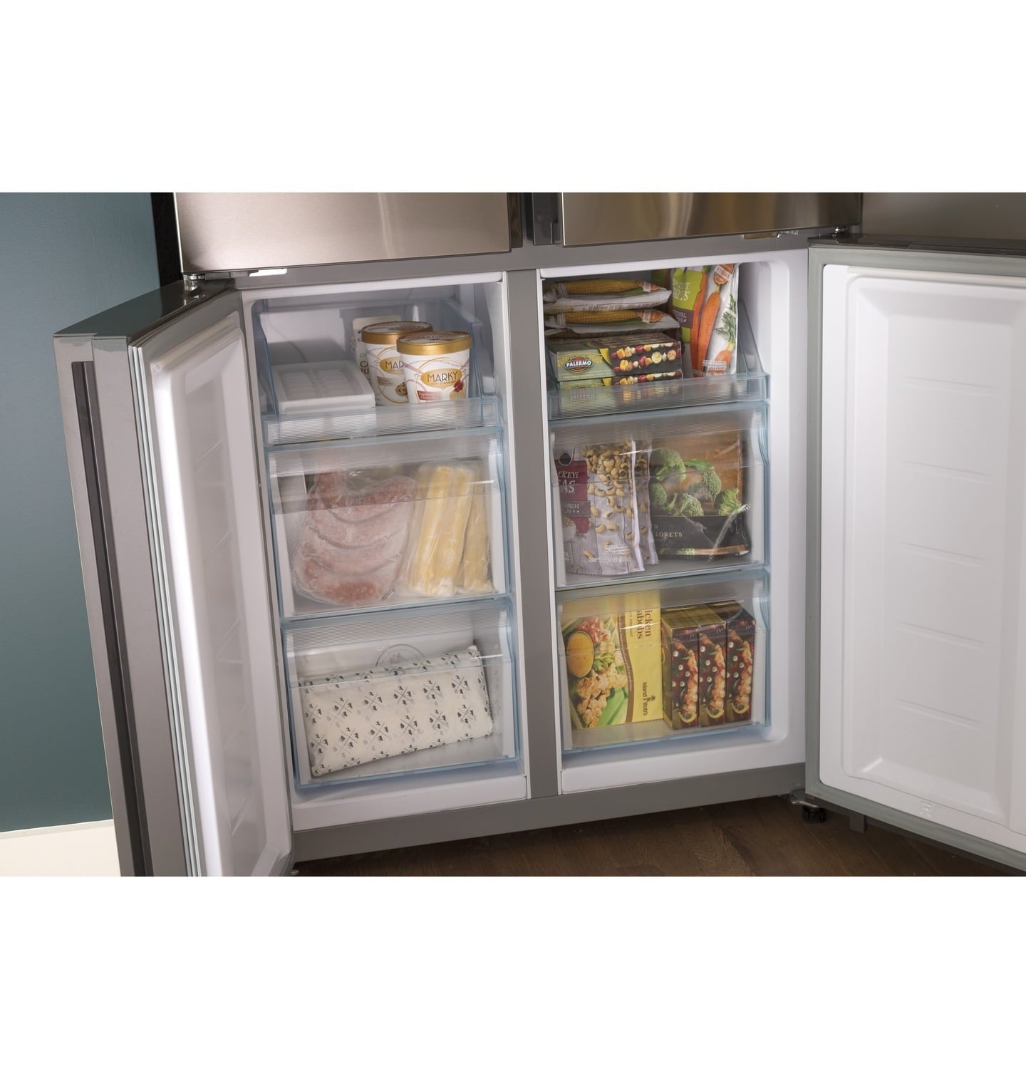 Haier HRQ16N3BGS 16.4 Cu. Ft. Quad Door Refrigerator