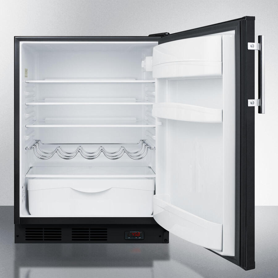 Summit FF63BBIDTPUB Built-In Undercounter Craft Beer Pub Cellar In Black With Digital Thermostat And Deluxe Interior