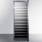 Summit SWC1380D 122 Bottle Dual Zone Wine Cellar With Seamless Stainless Steel Trimmed Glass Door, Lock, And Digital Controls