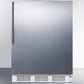 Summit AL750BISSHV Ada Compliant Built-In Undercounter All-Refrigerator For General Purpose Use, Auto Defrost W/Ss Wrapped Door, Thin Handle, And White Cabinet