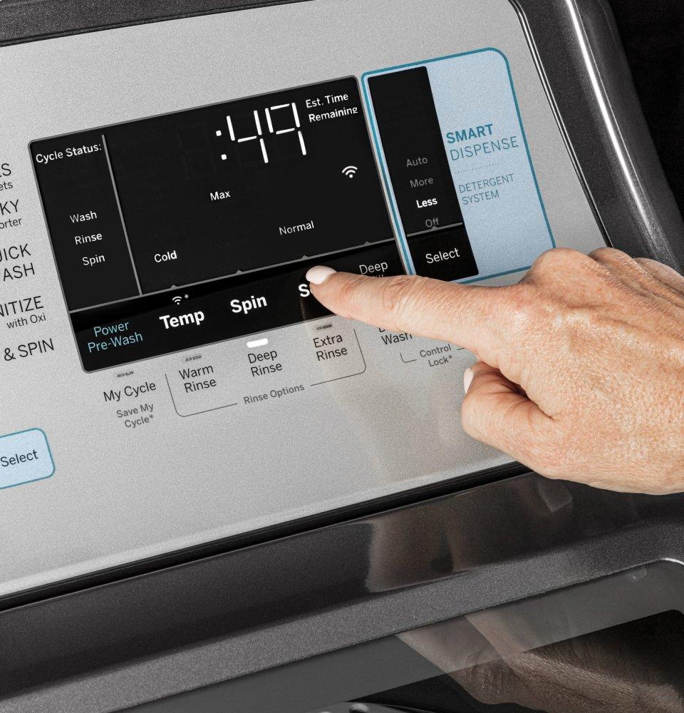 Ge Appliances GTW845CSNWS Ge® 5.0 Cu. Ft. Capacity Smart Washer With Sanitize W/Oxi And Smartdispense