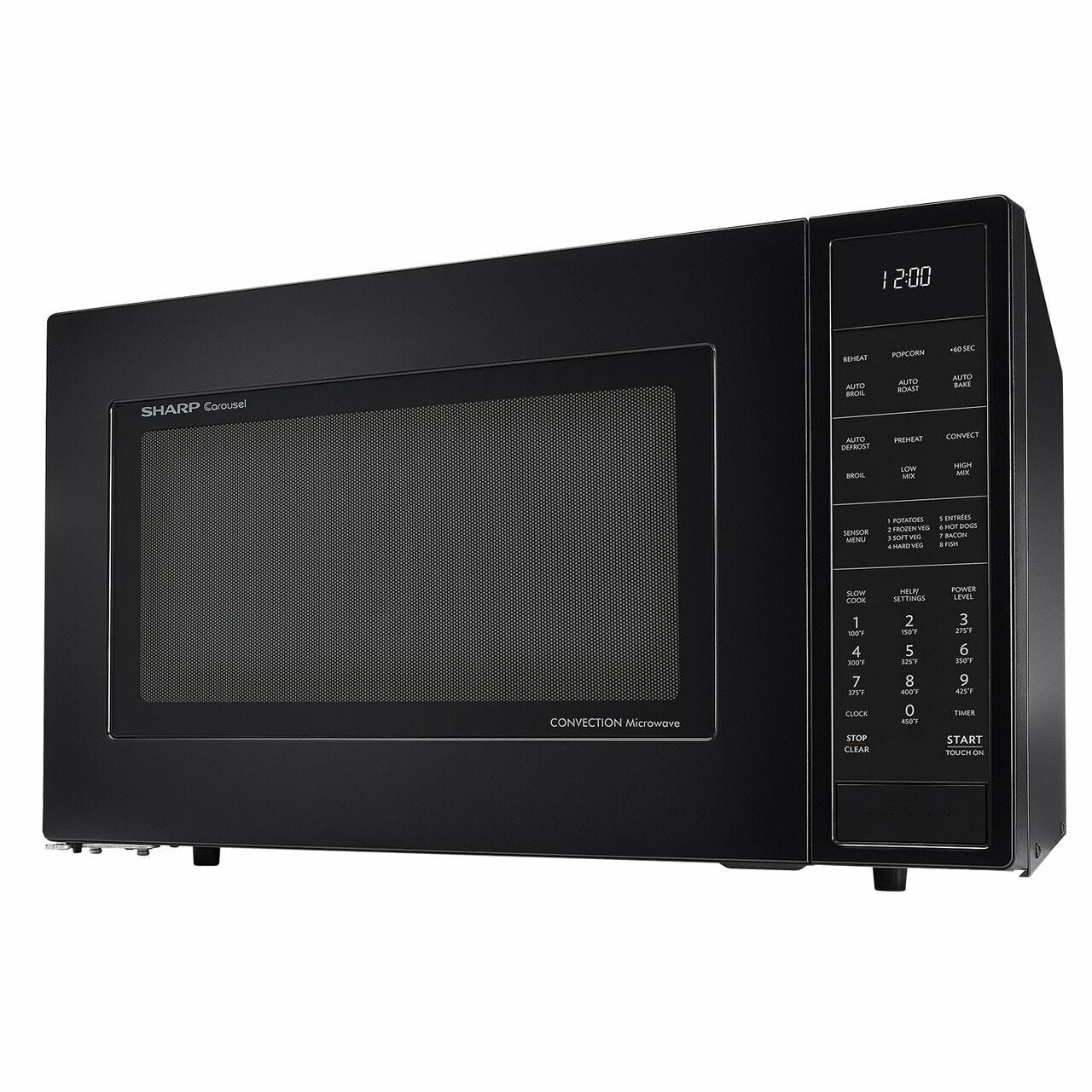 Sharp SMC1585BB 1.5 Cu. Ft. 900W Sharp Matte Black Carousel Convection Microwave Oven