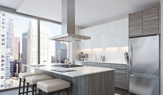 Faber BELAIS36SS600B 36" T-Shape Chimney Island Hood