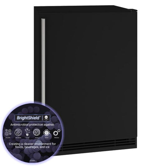 U-Line UHRE124BS81A Hre124 24" Refrigerator With Black Solid Finish (115V/60 Hz Volts /60 Hz Hz)
