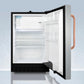 Summit ADA302BRFZSSTBC Built-In Undercounter, Ada Compliant Refrigerator-Freezer Designed For General Purpose Storage, With A Stainless Steel Door, Pure Copper Towel Bar Handle, Manual Defrost Operation, And Front Lock