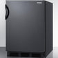 Summit AL652B Freestanding Ada Compliant Refrigerator-Freezer For General Purpose Use, With Dual Evaporator Cooling, Cycle Defrost, And Black Exterior