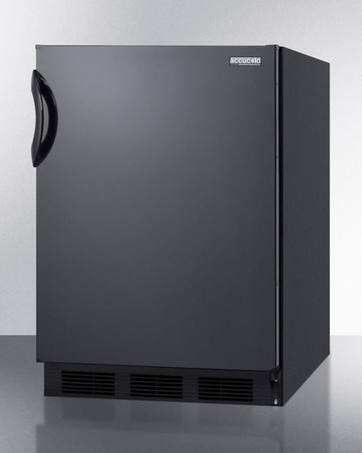 Summit AL652B Freestanding Ada Compliant Refrigerator-Freezer For General Purpose Use, With Dual Evaporator Cooling, Cycle Defrost, And Black Exterior