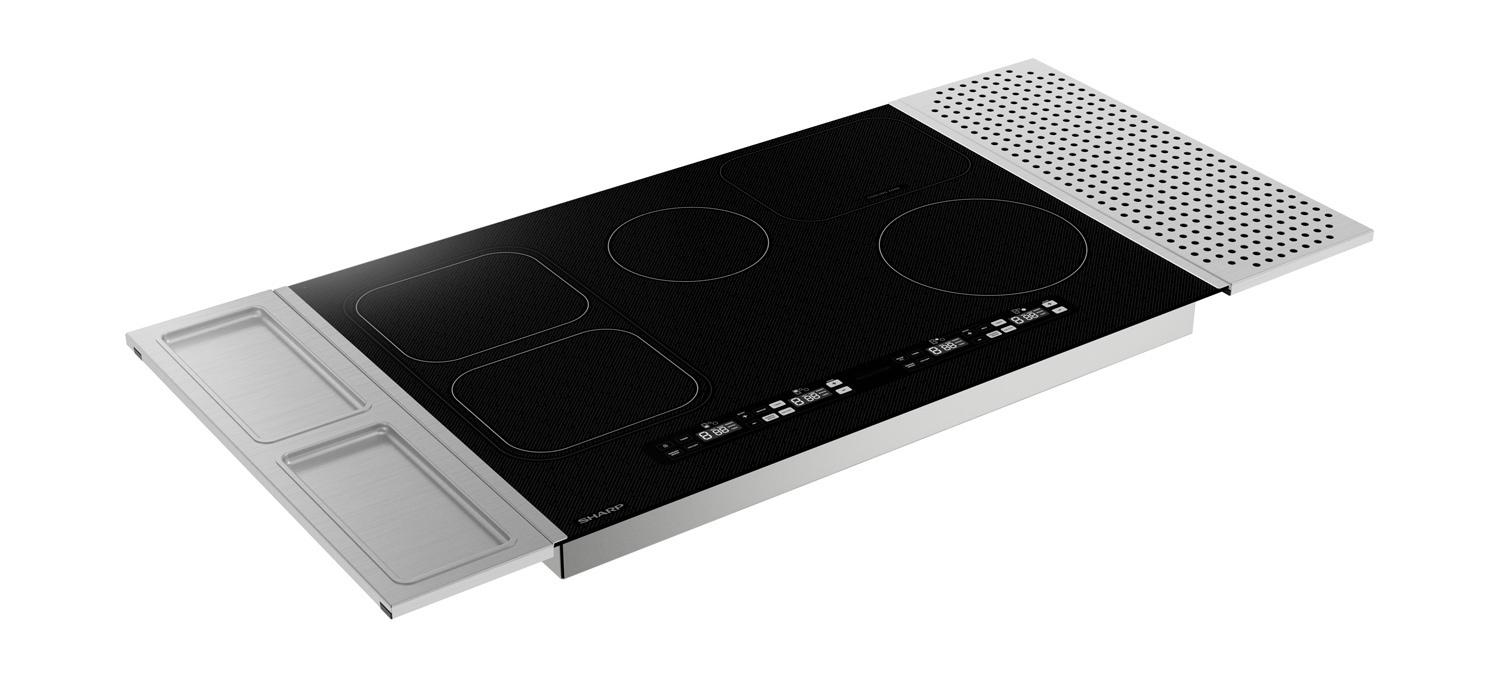 Sharp SCH3043GB Sharp 30 In. Induction Cooktop With Side Accessories