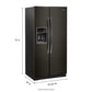 Whirlpool WRS973CIHV 36-Inch Wide Side-By-Side Counter Depth Refrigerator - 23 Cu. Ft.