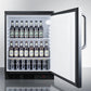Summit FF7LBLBIPUBSSTB Commercially Approved Built-In Undercounter Craft Beer Pub Cellar With Digital Thermostat, Stainless Steel Door, Towel Bar Handle, And Black Cabinet