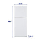 Element Appliance ENR10TFGBW Element 10.1 Cu. Ft. Top Freezer Refrigerator - White
