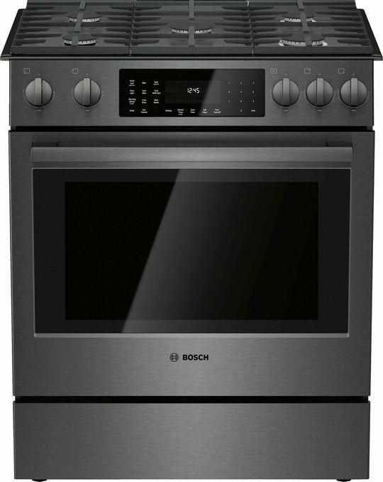 Bosch HGI8046UC 800 Series Gas Slide-In Range 30'' Black Stainless Steel Hgi8046Uc
