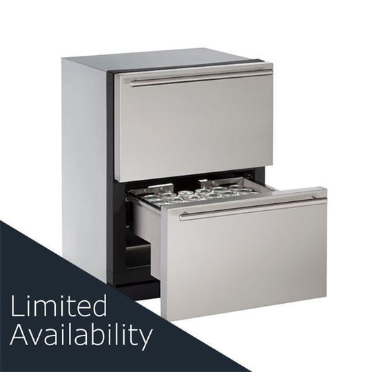 U-Line U3024DWRS00B 3024Dwr 24" Refrigerator Drawers With Stainless Solid Finish (115 V/60 Hz Volts /60 Hz Hz)