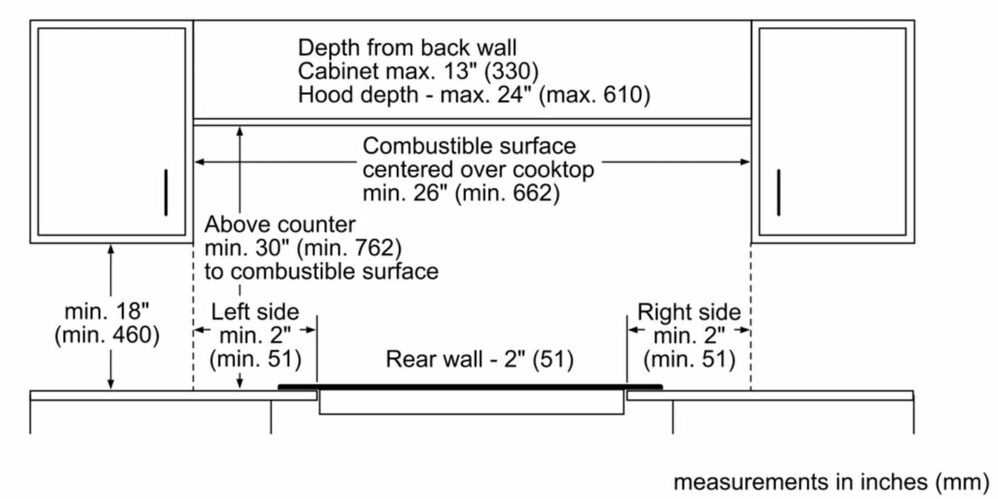 Bosch NEM5466UC 500 Series 24" 4 Brnr Knob Control Electric Cktp, Black
