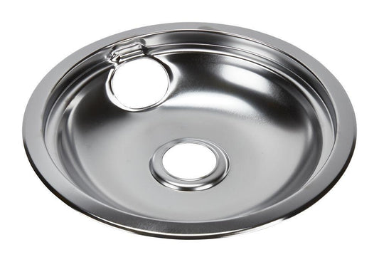 Maytag W10196405RW Electric Range Round Burner Drip Bowl, Chrome - Gray