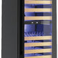 Xo Appliance XOU2470WDZGB Tall Dual Zone Wine Black Glass