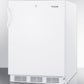 Summit FF6LBIADA Ada Compliant All-Refrigerator For Built-In General Purpose Use, With Lock, Automatic Defrost Operation And White Exterior