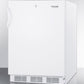 Summit AL751WL Ada Compliant All-Refrigerator For Freestanding General Purpose Use, With Lock, Flat Door Liner, Auto Defrost Operation And White Exterior
