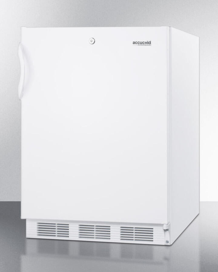 Summit FF6LBI7ADA Ada Compliant Commercial All-Refrigerator For Built-In General Purpose Use, With Lock, Automatic Defrost Operation And White Exterior