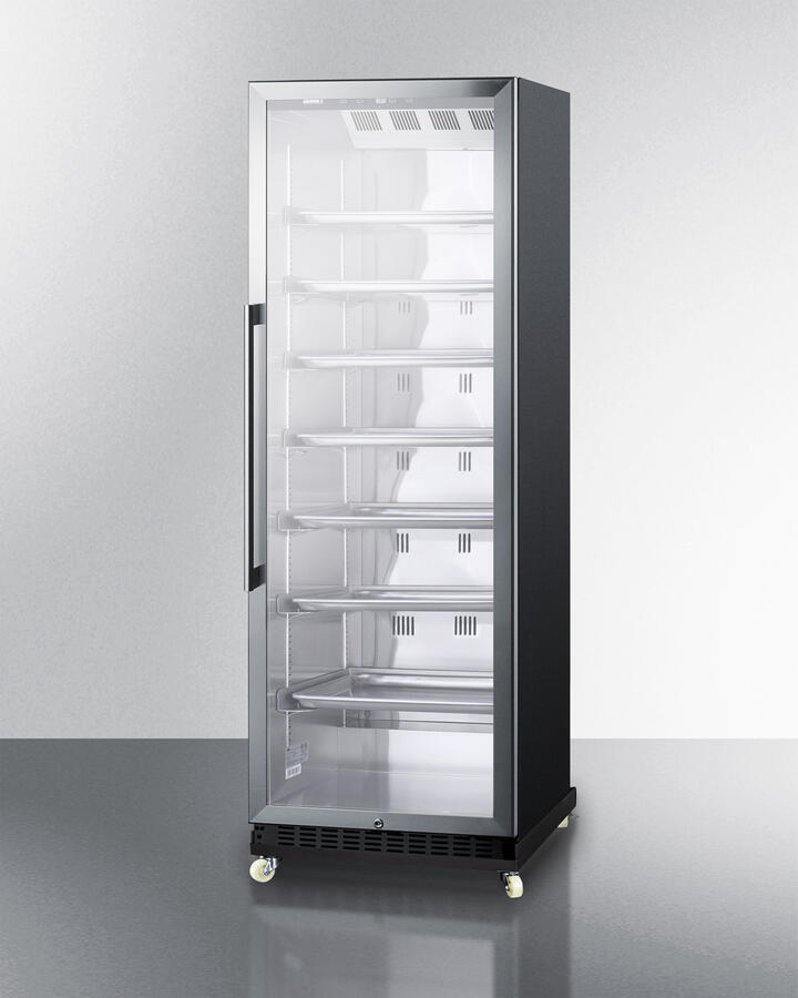 Summit SCR1401RI 24" Wide Mini Reach-In Beverage Center With Dolly