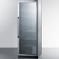 Summit SCR1401CSS Full-Size Commercial Beverage Center With Stainless Steel Interior, Self-Closing Glass Door, And Stainless Steel Wrapped Cabinet
