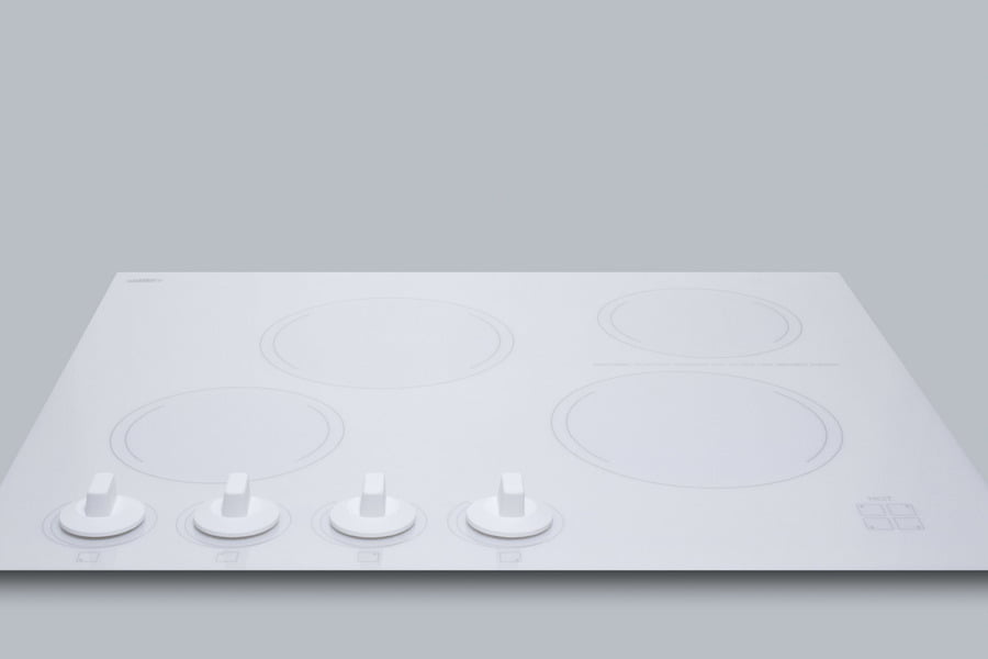 Summit CREK4W 24" Wide 230V 4-Burner Radiant Cooktop