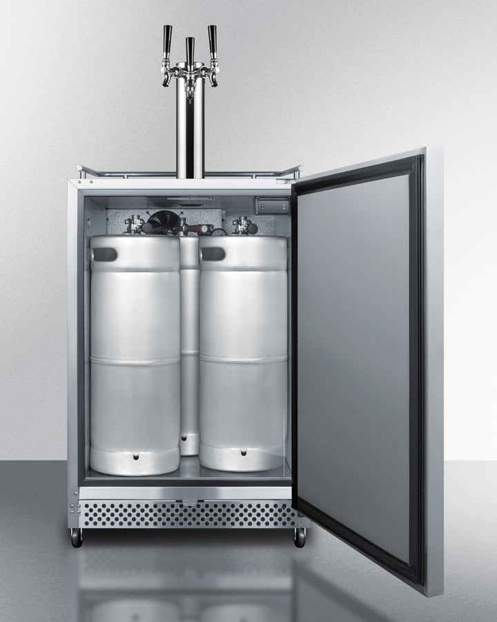Summit SBC695OSTRIPLE 24" Wide Built-In Outdoor Kegerator