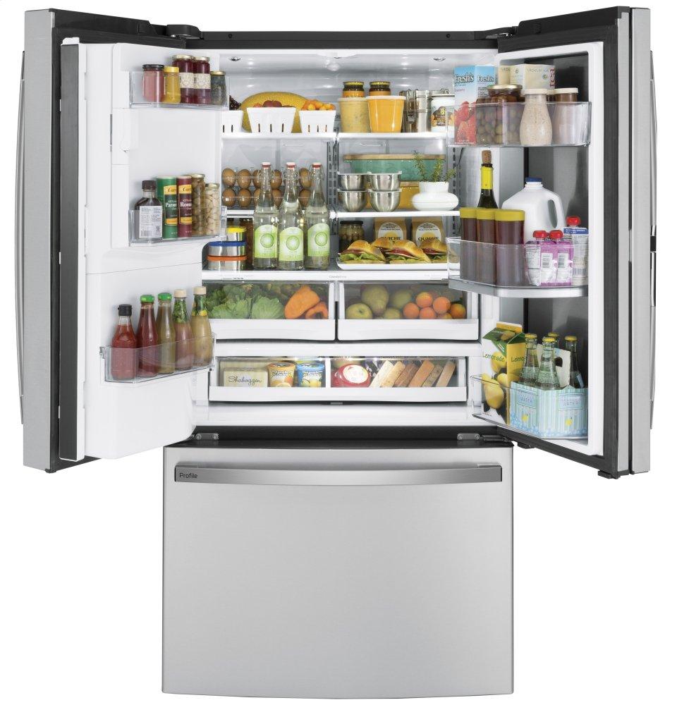Ge Appliances PFD28KYNFS Ge Profile™ Series 27.7 Cu. Ft. Fingerprint Resistant French-Door Refrigerator With Door In Door And Hands-Free Autofill