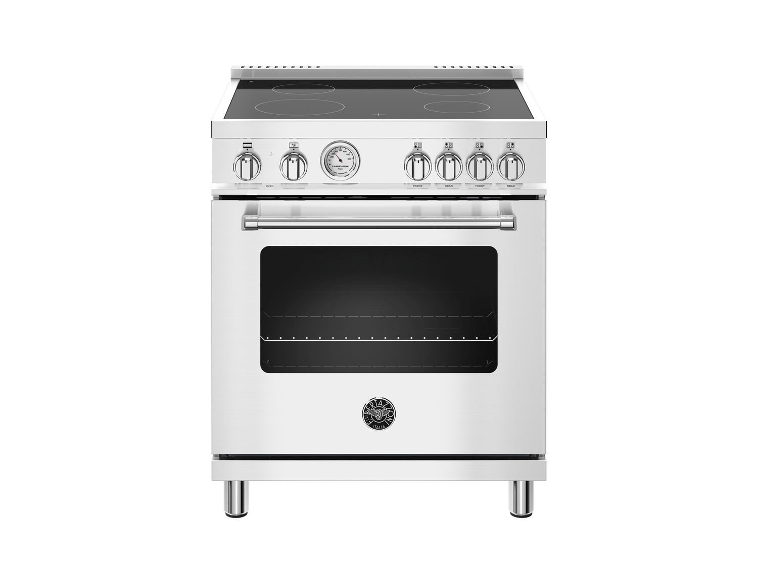 Bertazzoni MAST304CEMXE 30 Inch Electric Range, 4 Heating Zones, Electric Oven Stainless Steel